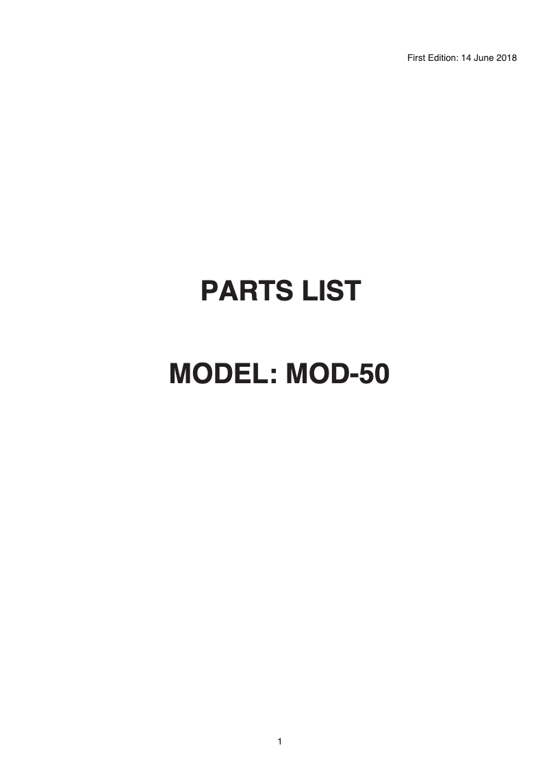 Image de la première page du manuel de l'appareil MOD-50