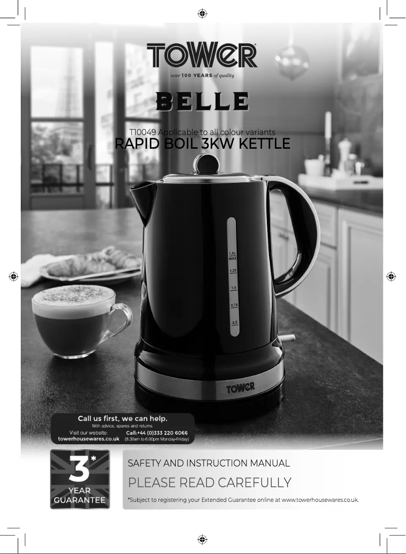 Image de la première page du manuel de l'appareil Belle T10049