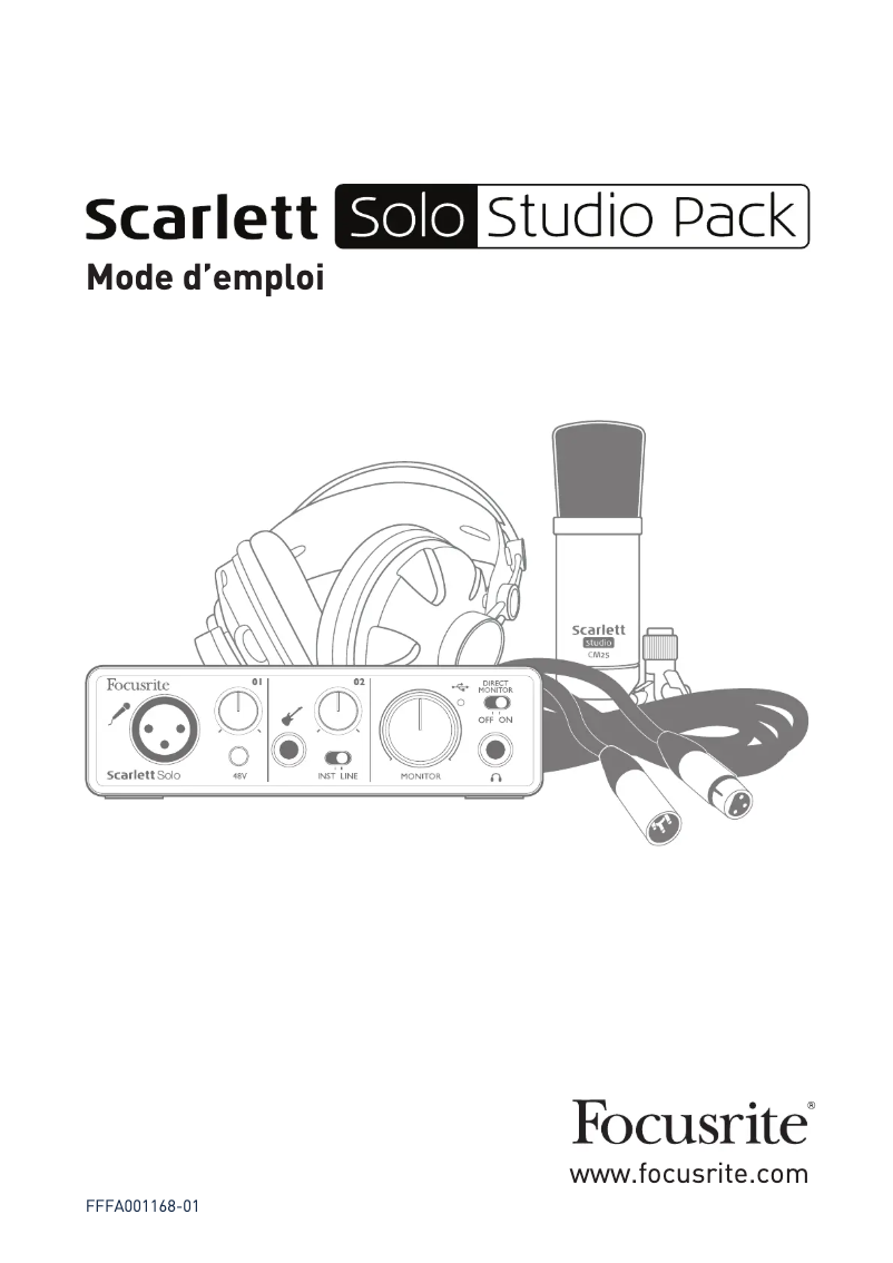 Imagen de la primera página del manual del dispositivo Scarlett Solo Studio