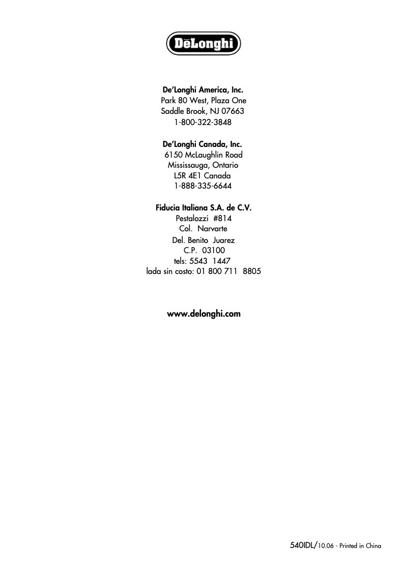 Page n°1 - Manuel utilisateur DeLonghi DC312TTC