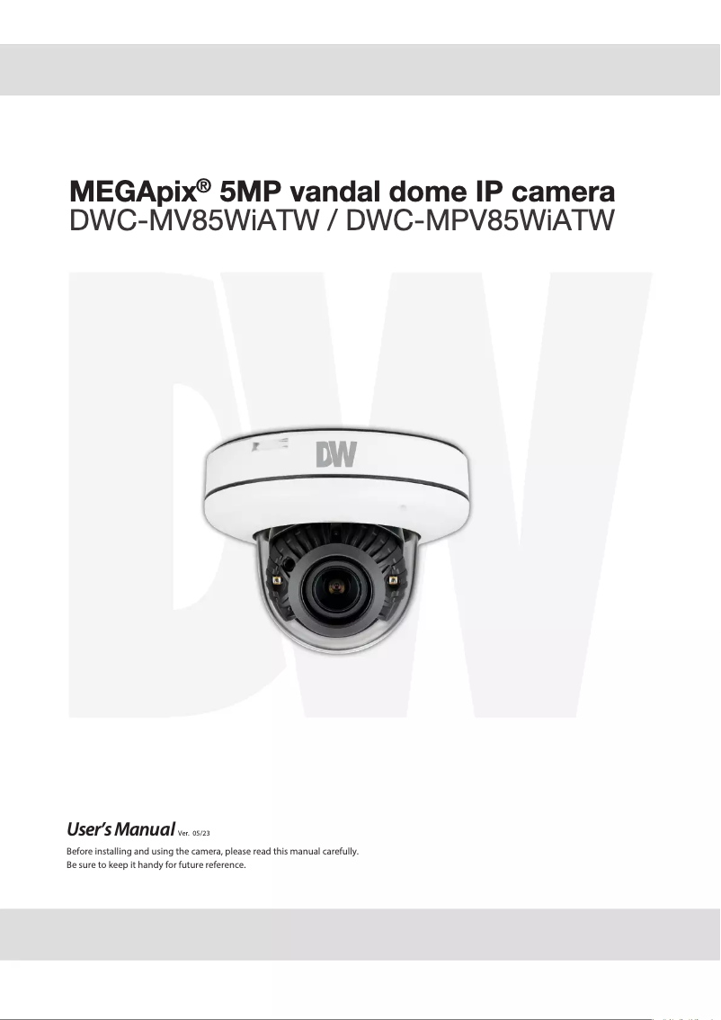 Page n°1 - Manuel utilisateur Digital Watchdog MegaPix DWC-MB721M4TIR