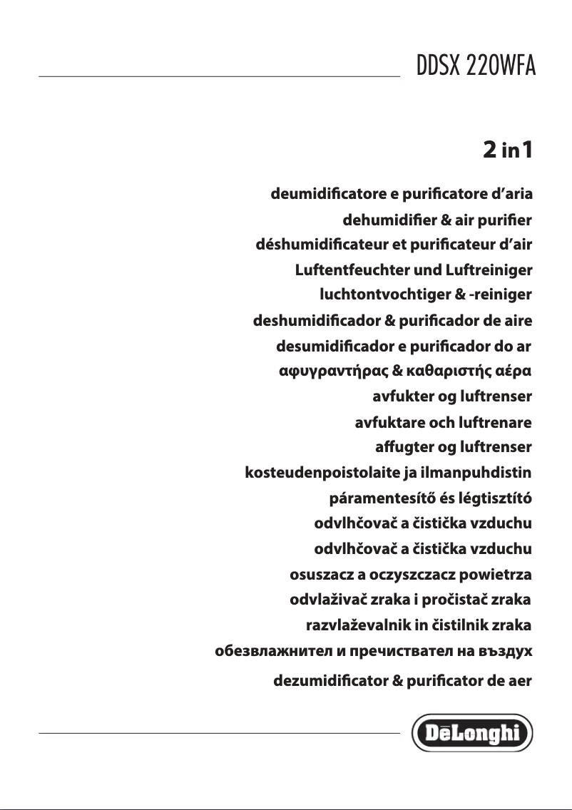 First page image of the manual for Tasciugo AriaDry Compact DDS 25