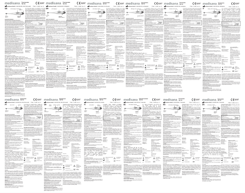 Page n°1 - Manuel utilisateur Medisana TM 705