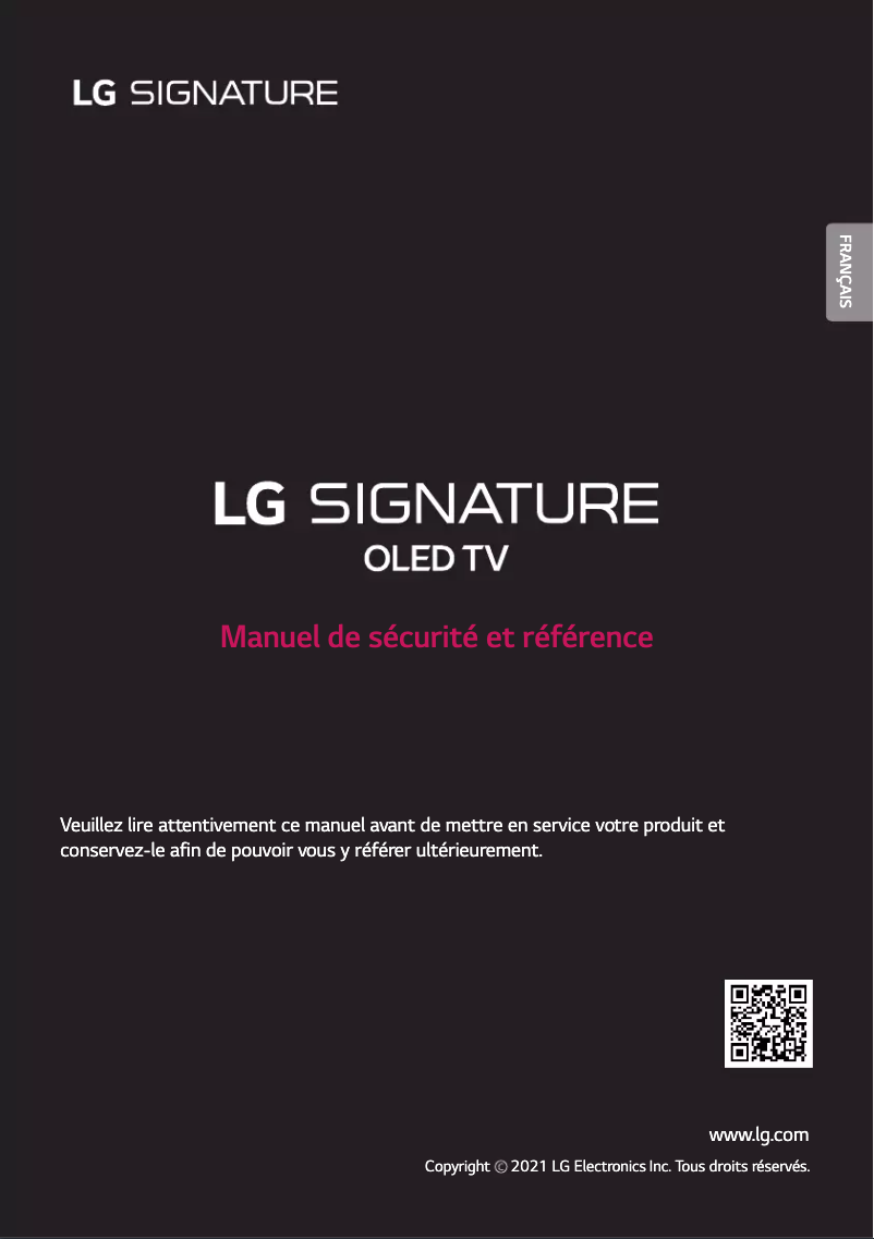 Image de la première page du manuel de l'appareil OLED65R1PVA