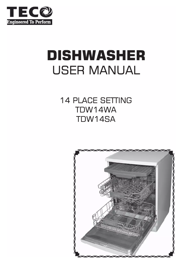 Page 1 de la notice Manuel utilisateur Teco TDW14SA