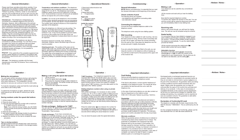 Imagen de la primera página del manual del dispositivo TEL6