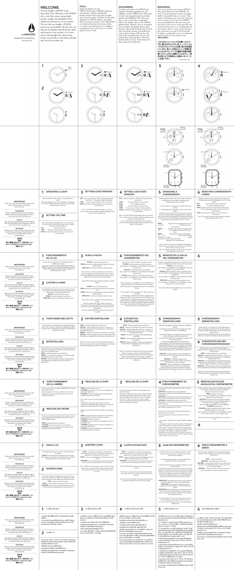 Page n°1 - Manuel utilisateur Nixon Exclusives A105SW-2244-00