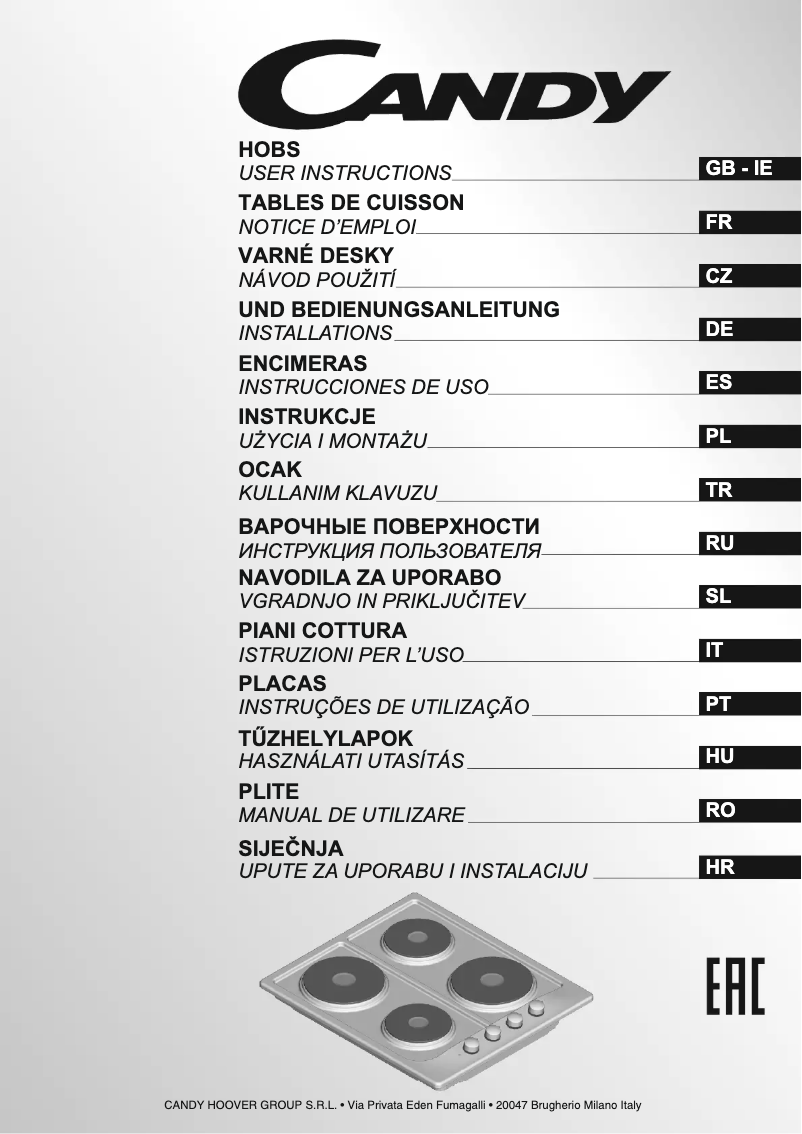 Page n°1 - Manuel utilisateur Candy PLE 64 W
