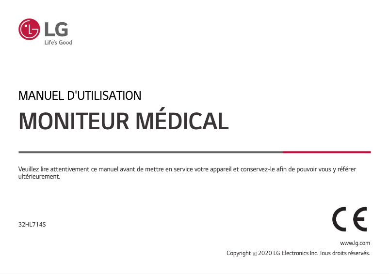 Image de la première page du manuel de l'appareil 32HL714S