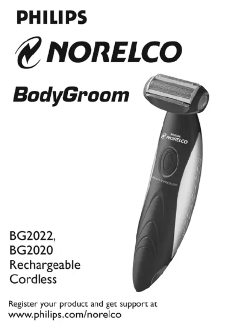 Page 1 de la notice Manuel utilisateur Philips Norelco BG2022