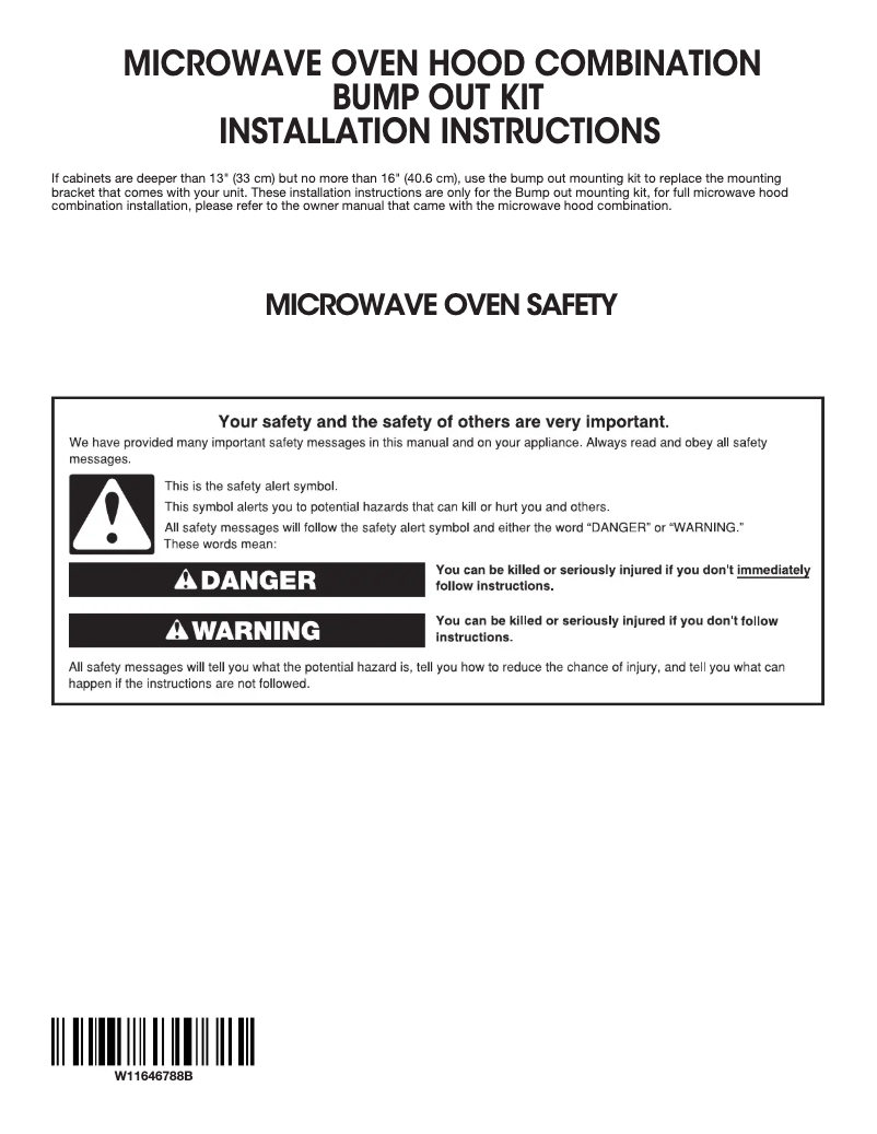Page n°1 - Guide d'installation Maytag MMMF8030PZ