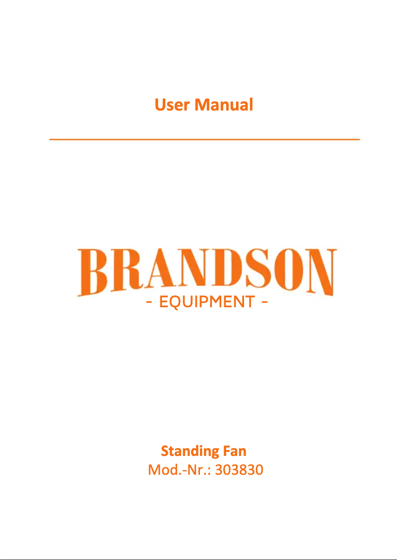 Page n°1 - Manuel utilisateur Brandson 303830