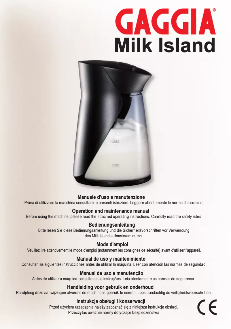 Page n°1 - Manuel utilisateur Gaggia 610 100 361