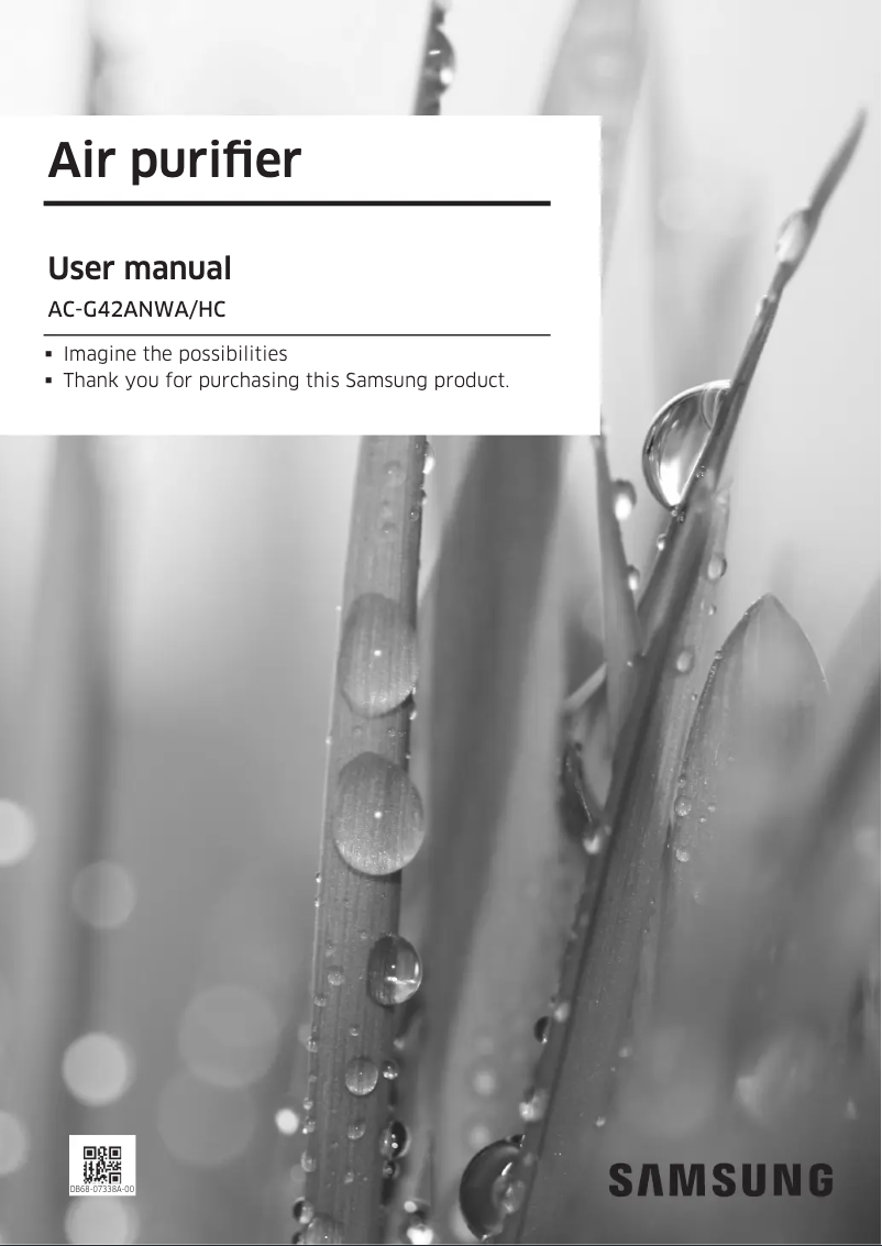 Page n°1 - Manuel utilisateur Samsung AC-G42ANWA