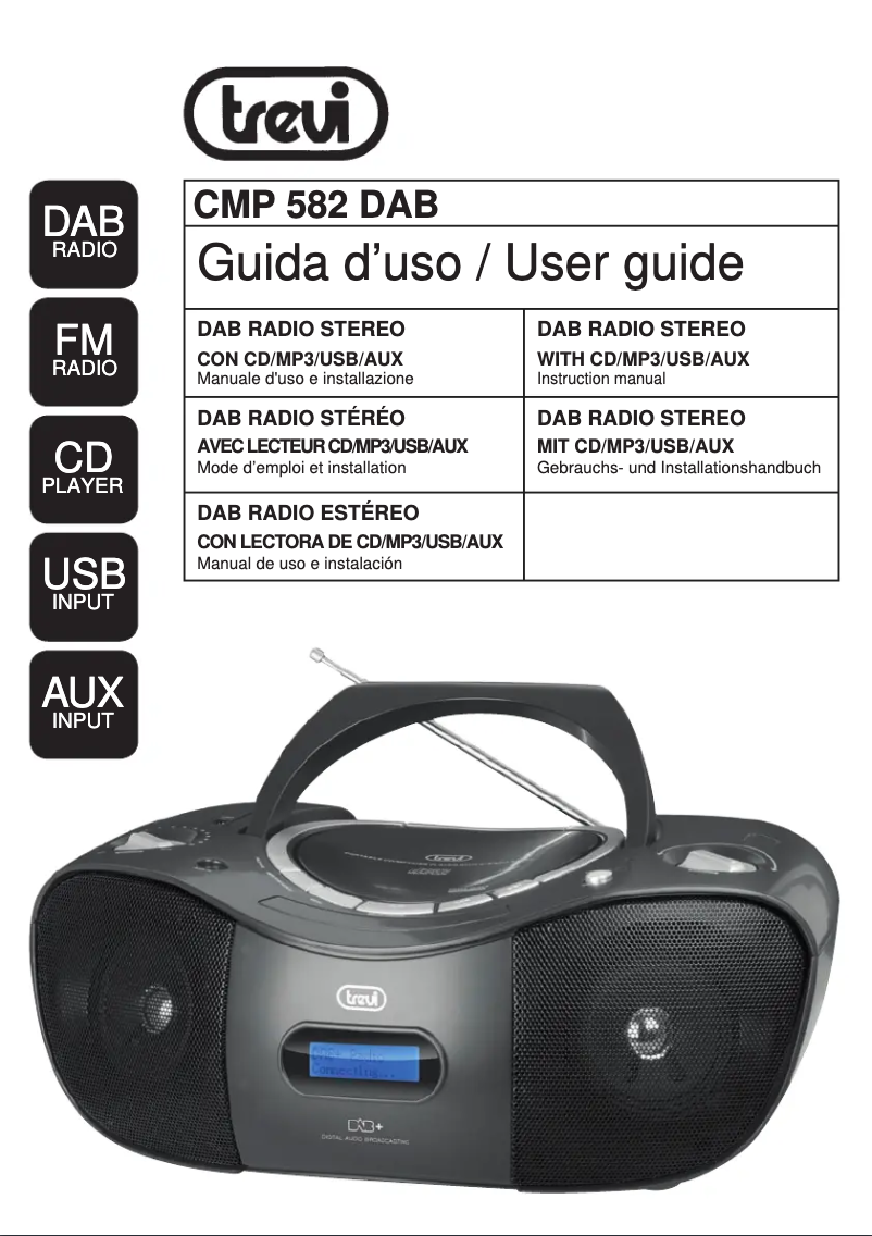 Page 1 de la notice Manuel utilisateur Trevi CMP 582 DAB