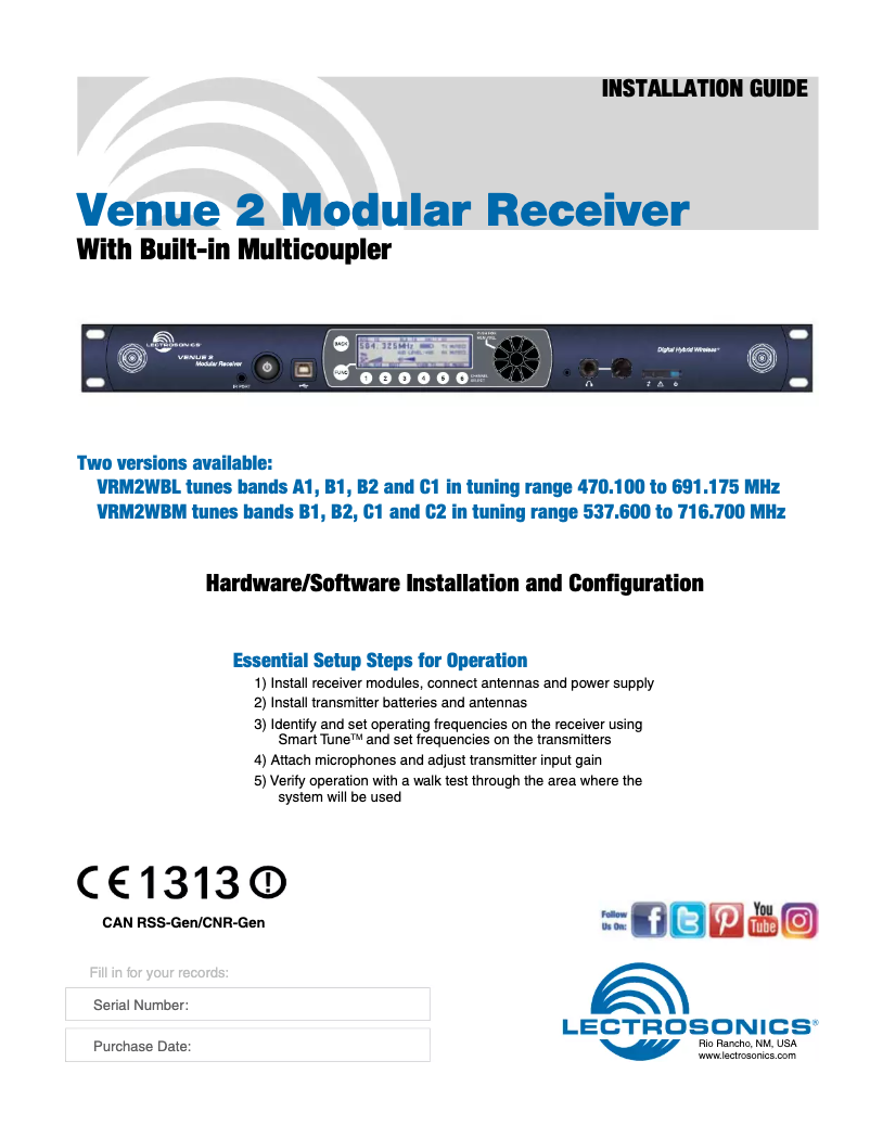 Imagen de la primera página del manual del dispositivo Venue 2