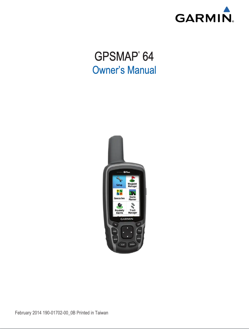 Página 1 del manual Manual de instrucciones Garmin GPSMAP 64s