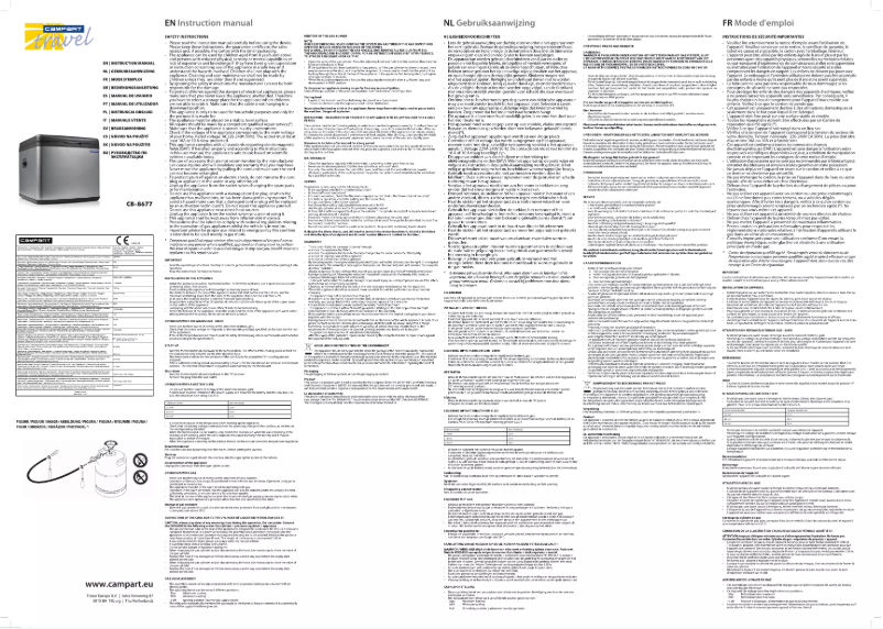 Page n°1 - Manuel utilisateur Campart CB-8677