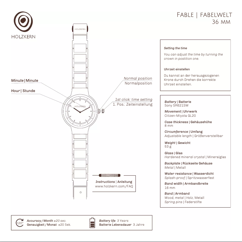 Page 1 de la notice Manuel utilisateur Holzkern Benu