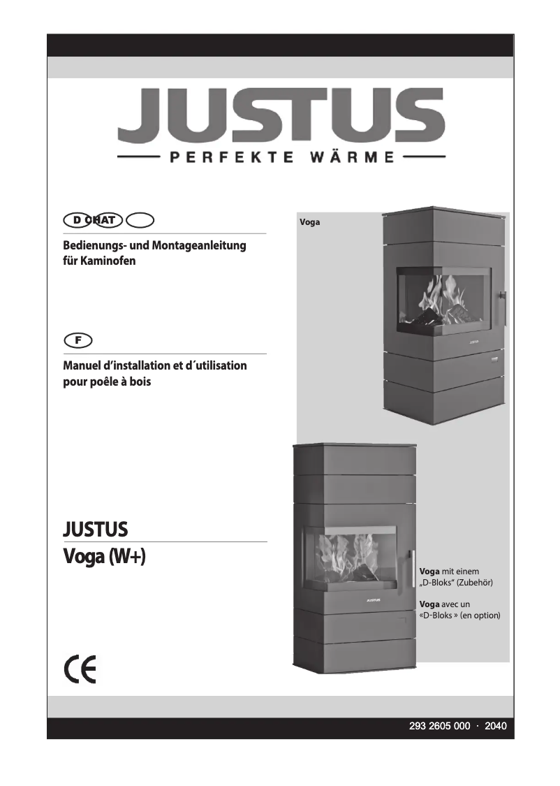 Page n°1 - Manuel utilisateur Justus Voga