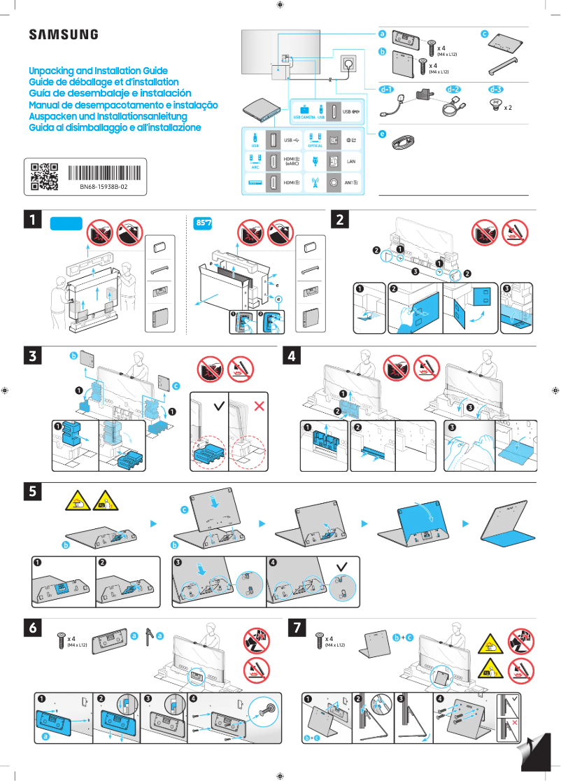 Page 1 de la notice Manuel utilisateur Samsung QN85QN900CG