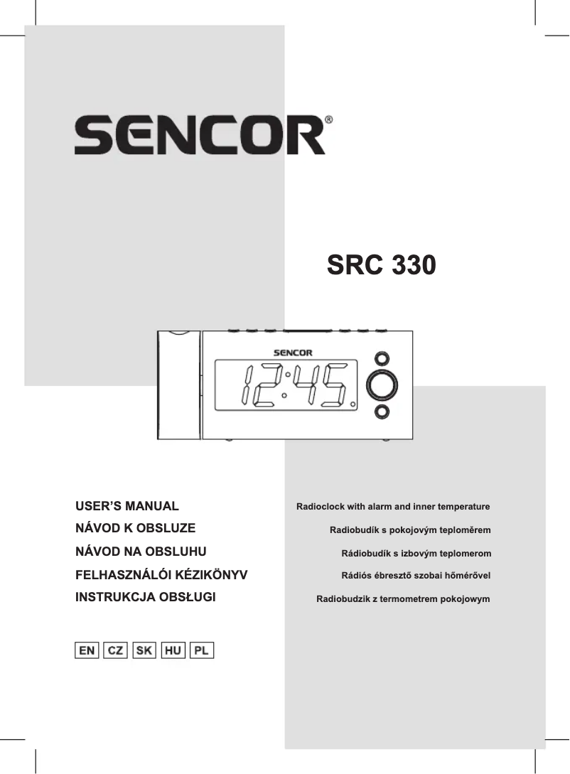 Page 1 de la notice Manuel utilisateur Sencor SRC 330 GN