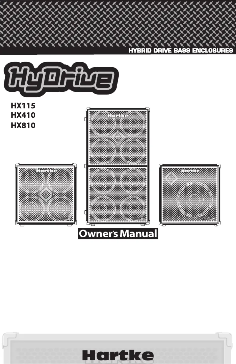 Page 1 de la notice Manuel utilisateur Hartke HyDrive HX115