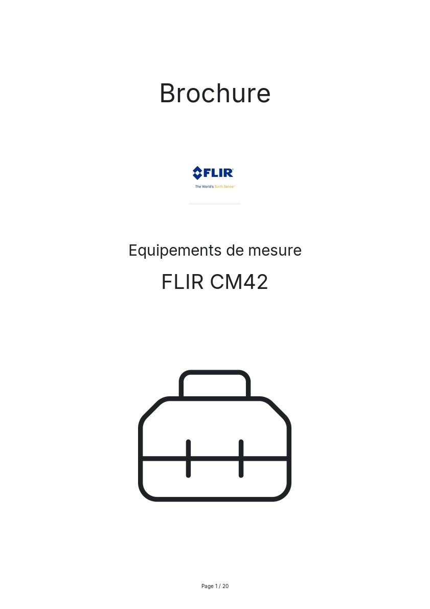 Page n°1 - Brochure FLIR CM42