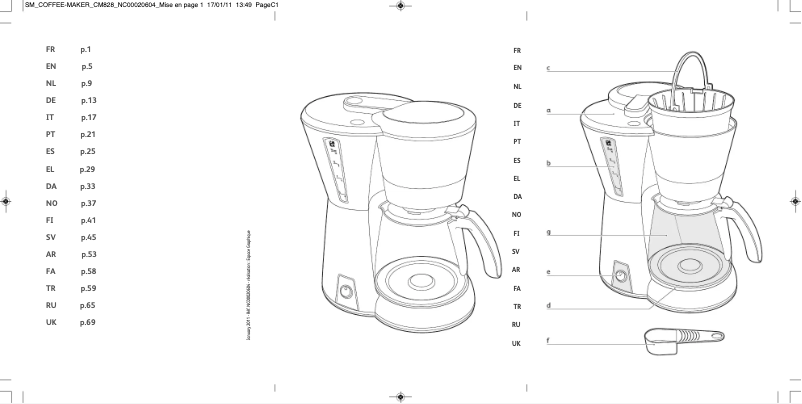 Page 1 de la notice Manuel utilisateur Rowenta CG 2119