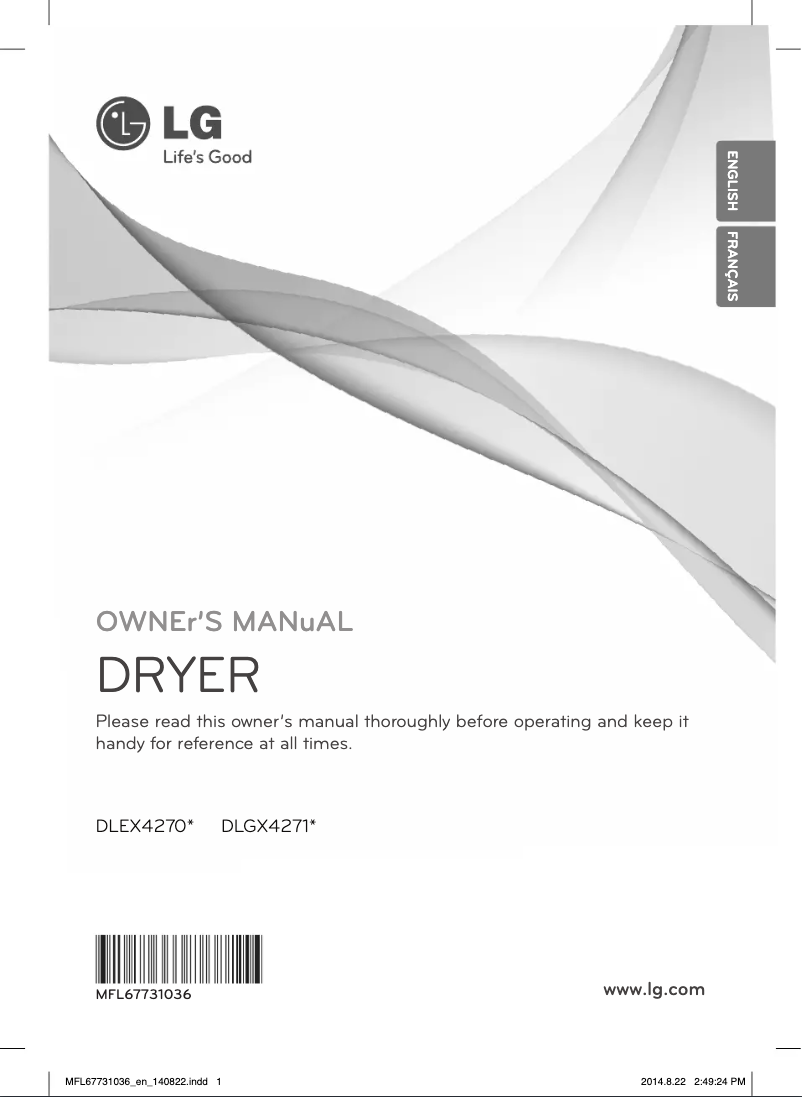 Imagen de la primera página del manual del dispositivo DLEX4270V