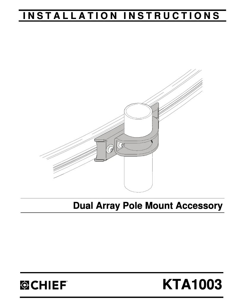 Page 1 de la notice Manuel utilisateur Chief KTA1003B
