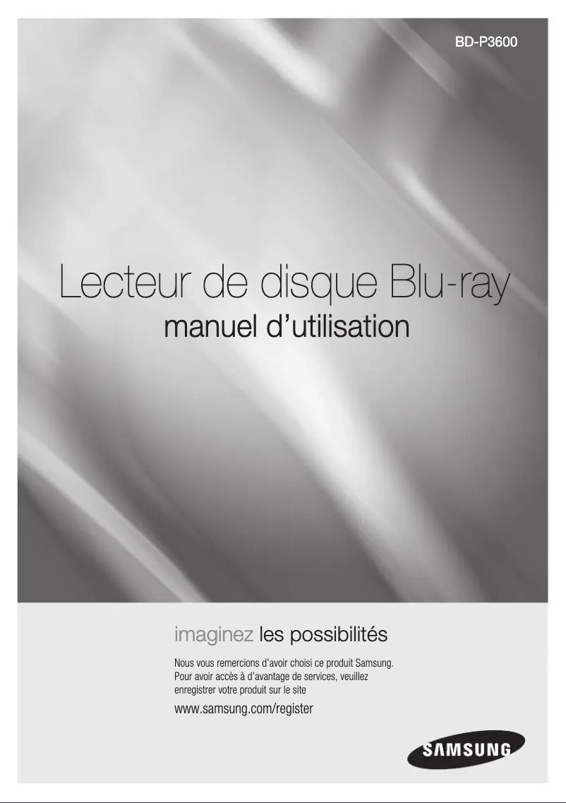 Page n°1 - Manuel utilisateur Samsung BD-P3600