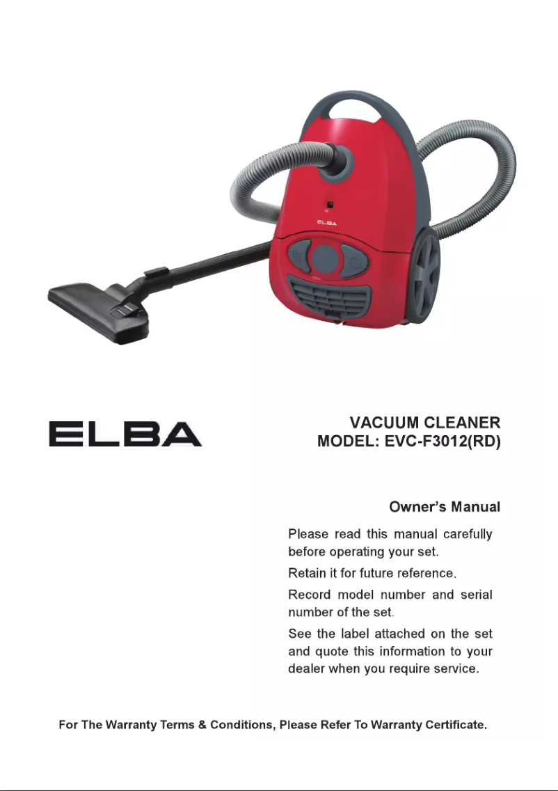 Image de la première page du manuel de l'appareil EVC-F3012(RD)