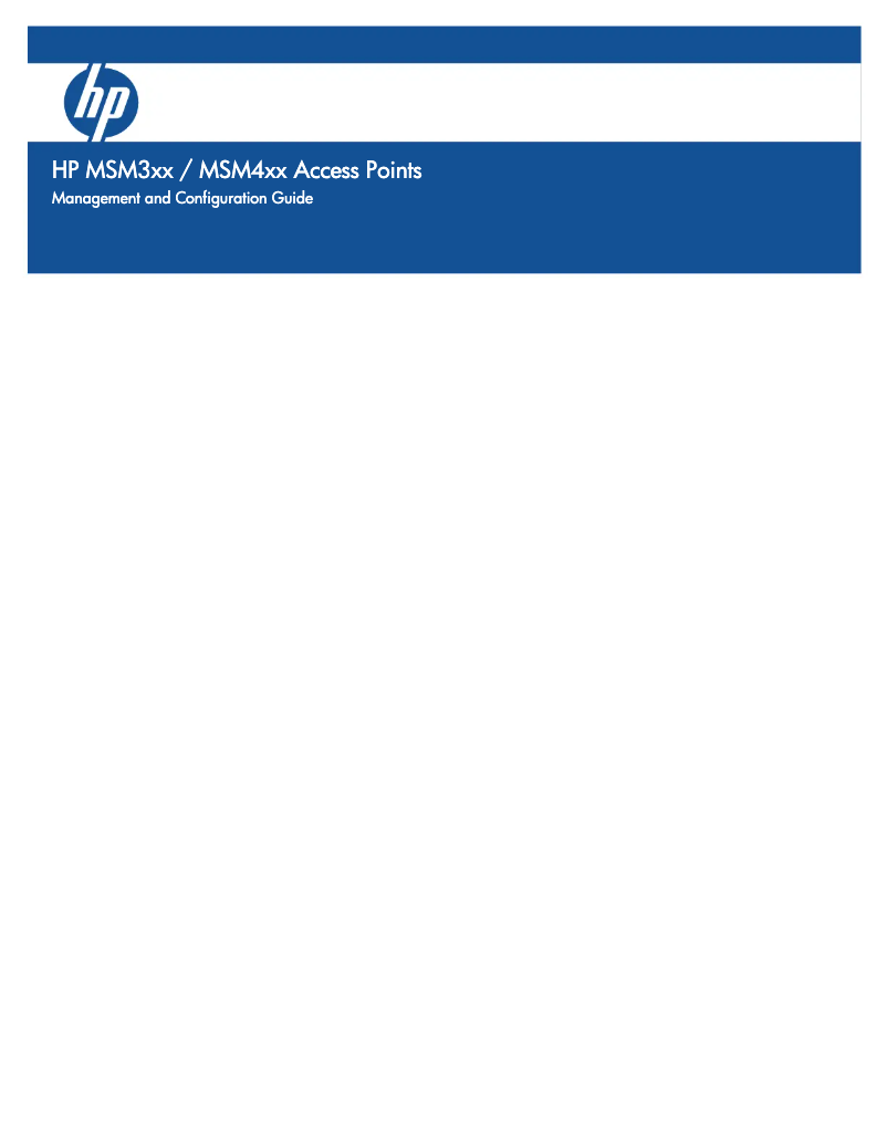 Page n°1 - Manuel utilisateur HP MSM466