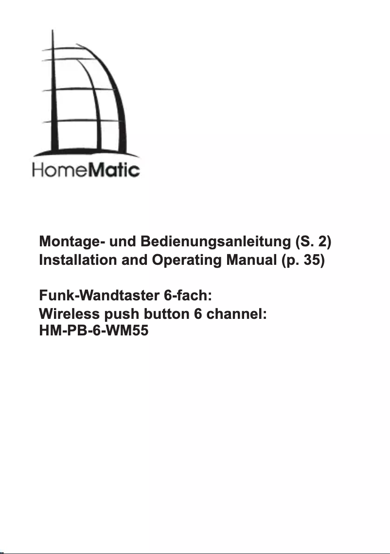First page image of the manual for HM-PB-6-WM55