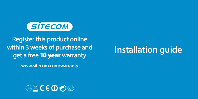 Page n°1 - Manuel utilisateur Sitecom N300 WLM-3610B