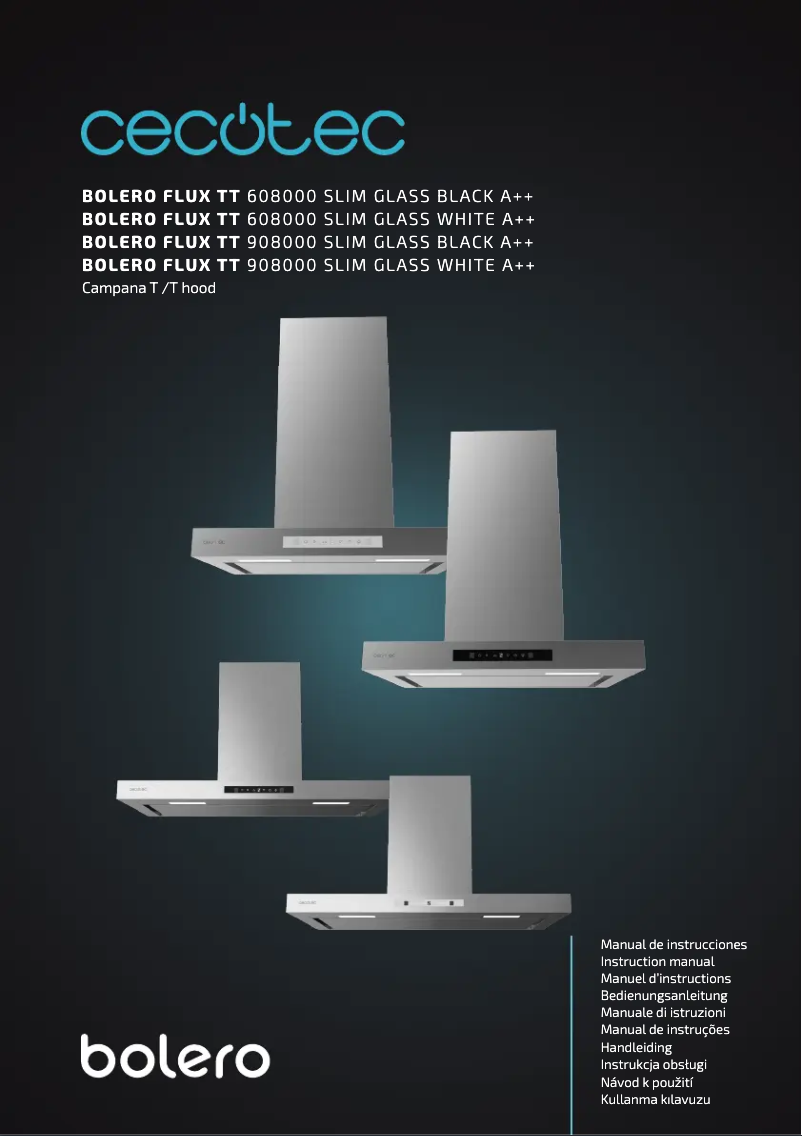 Page 1 de la notice Manuel utilisateur Cecotec Bolero Flux TT 608000 Slim