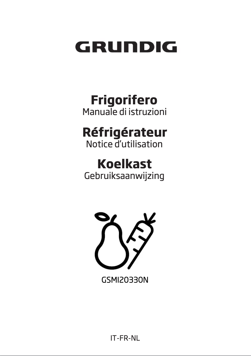 Page n°1 - Manuel utilisateur Grundig GSMI20330N