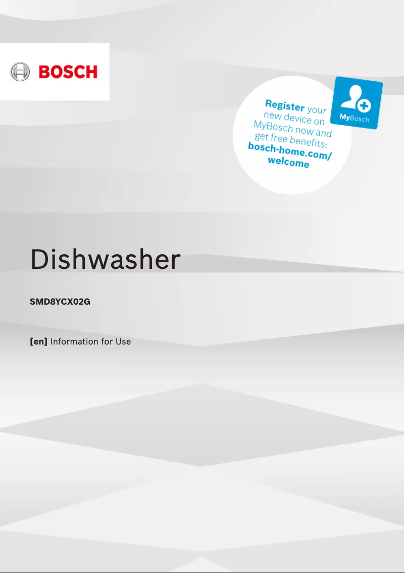 Page n°1 - Manuel utilisateur Bosch SMD8YCX02G
