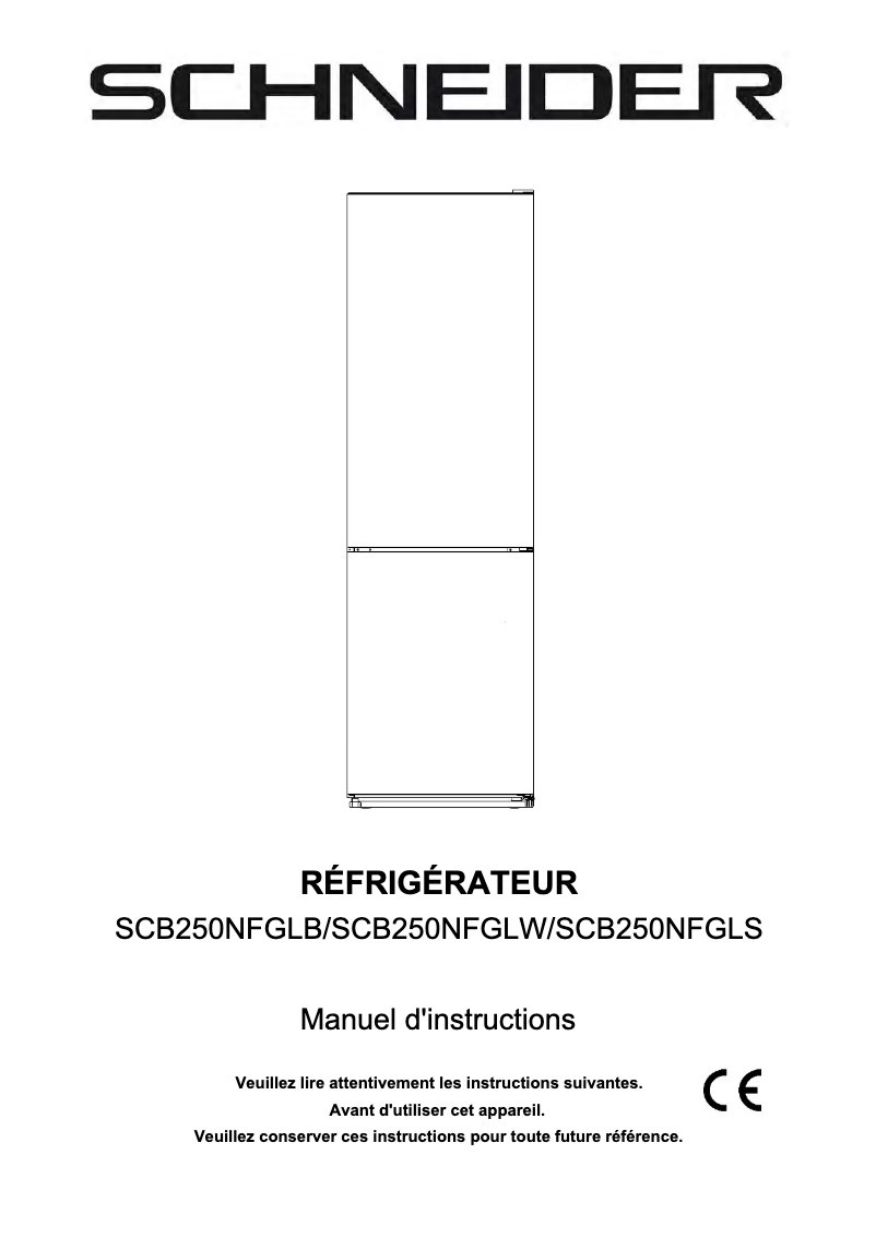 Page 1 de la notice Manuel utilisateur Schneider SCB250NFGL