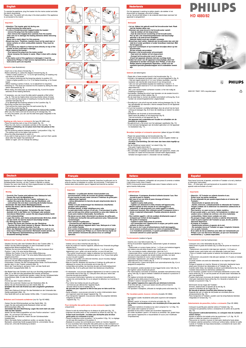 Page n°1 - Manuel utilisateur Philips HD4880