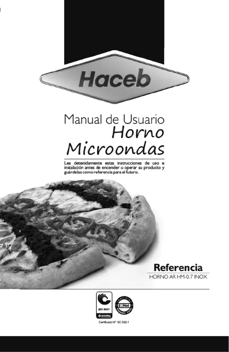 Page 1 de la notice Manuel utilisateur Haceb Arezzo HM 0.7