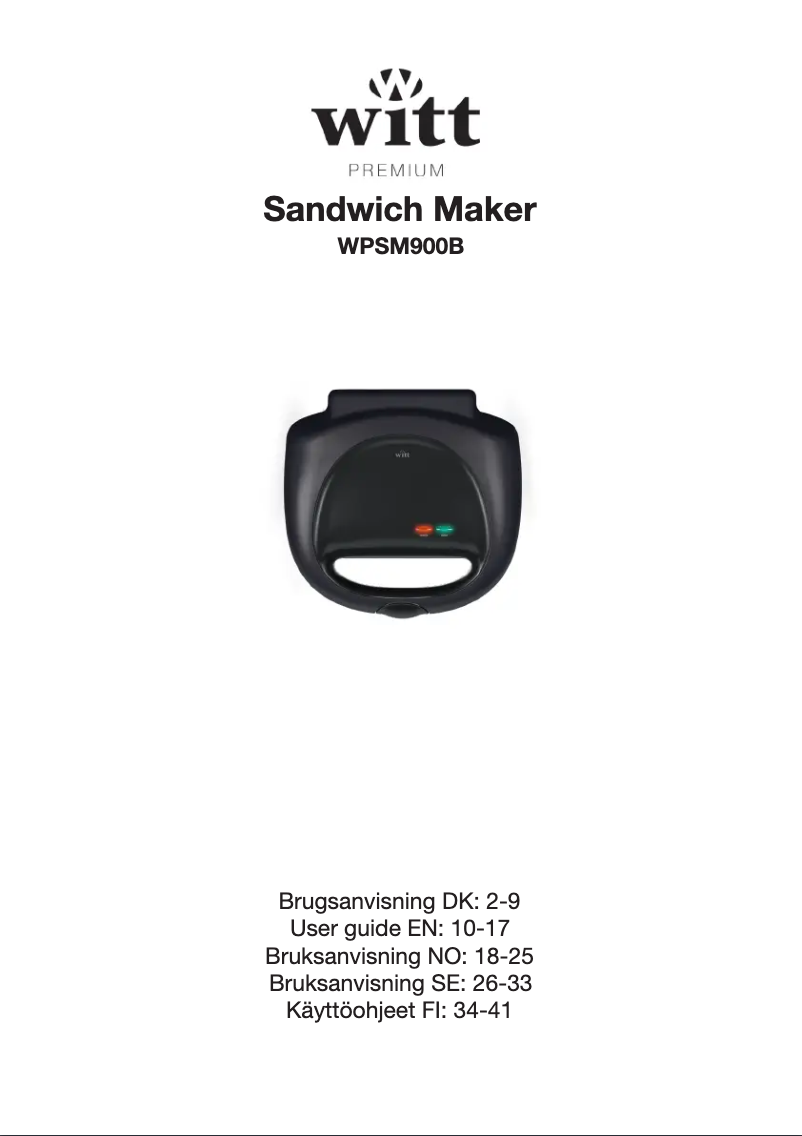 Image de la première page du manuel de l'appareil WPSM900B