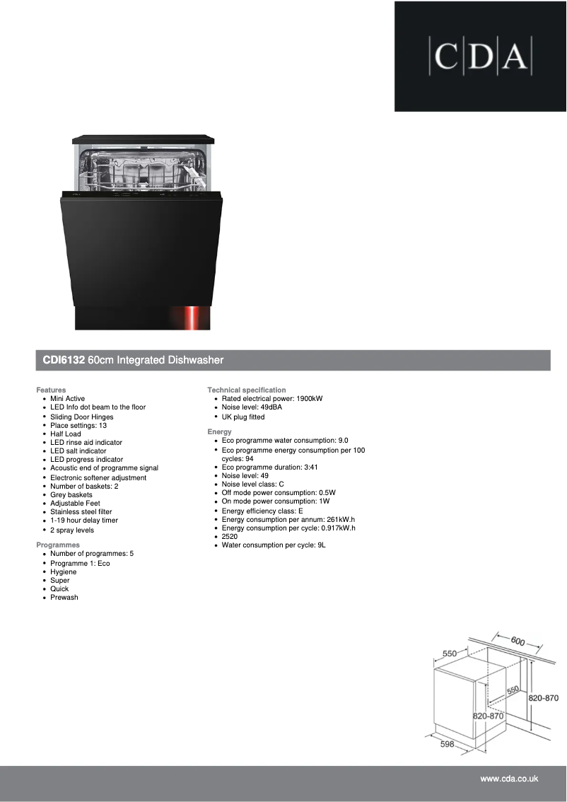 Image de la première page du manuel de l'appareil CDI6132