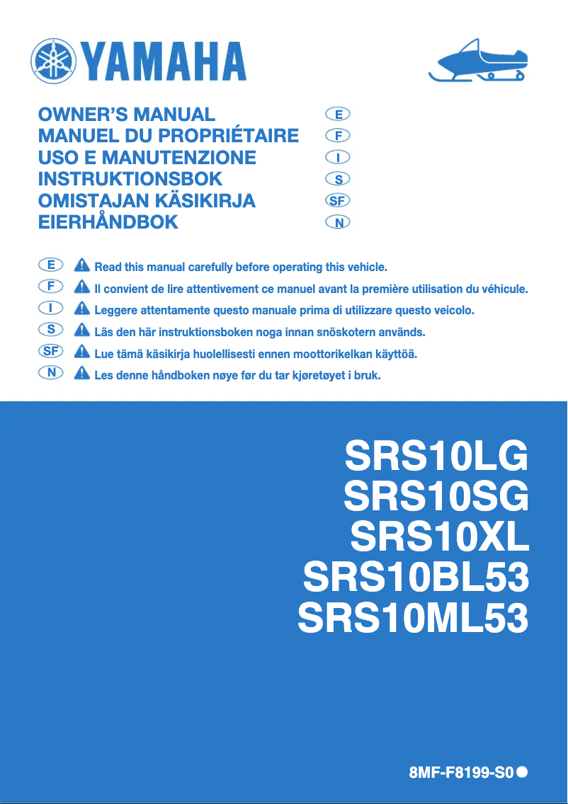 Page 1 de la notice Manuel utilisateur Yamaha Sidewinder M-TX LE 153 (2020)