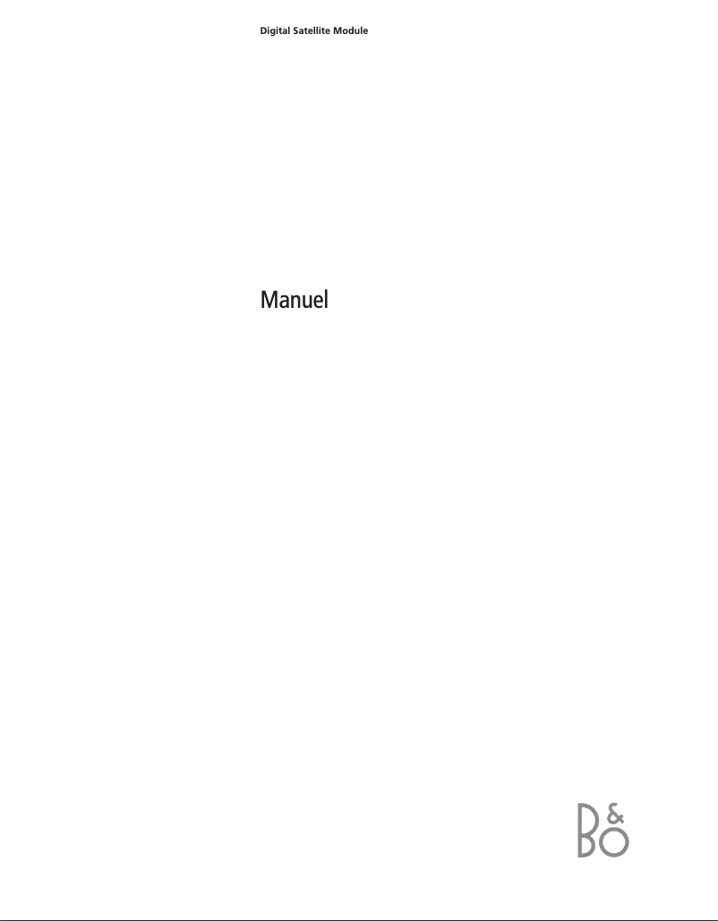 Page 1 de la notice Manuel utilisateur Bang & Olufsen DVB-S