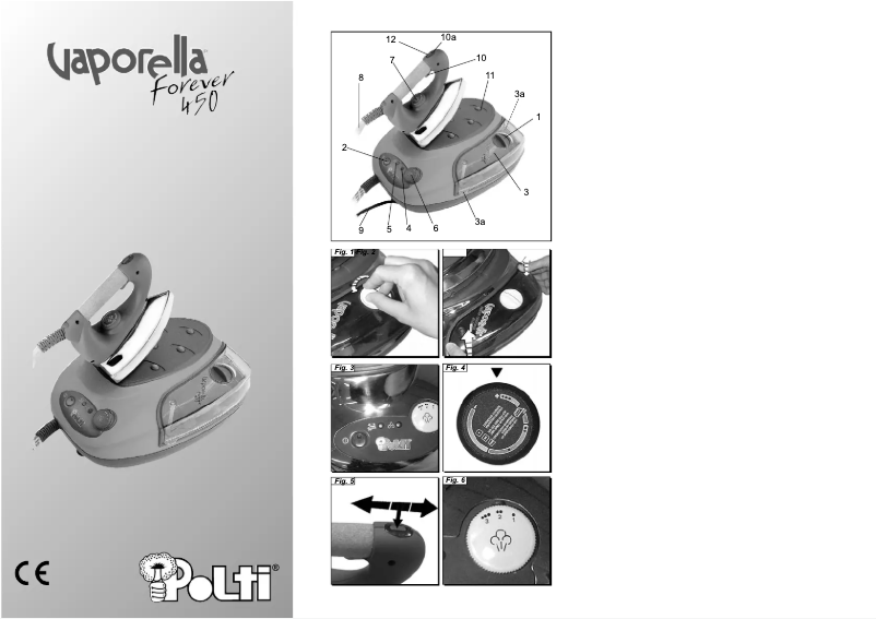 Page 1 de la notice Manuel utilisateur Polti Vaporella Forever 450