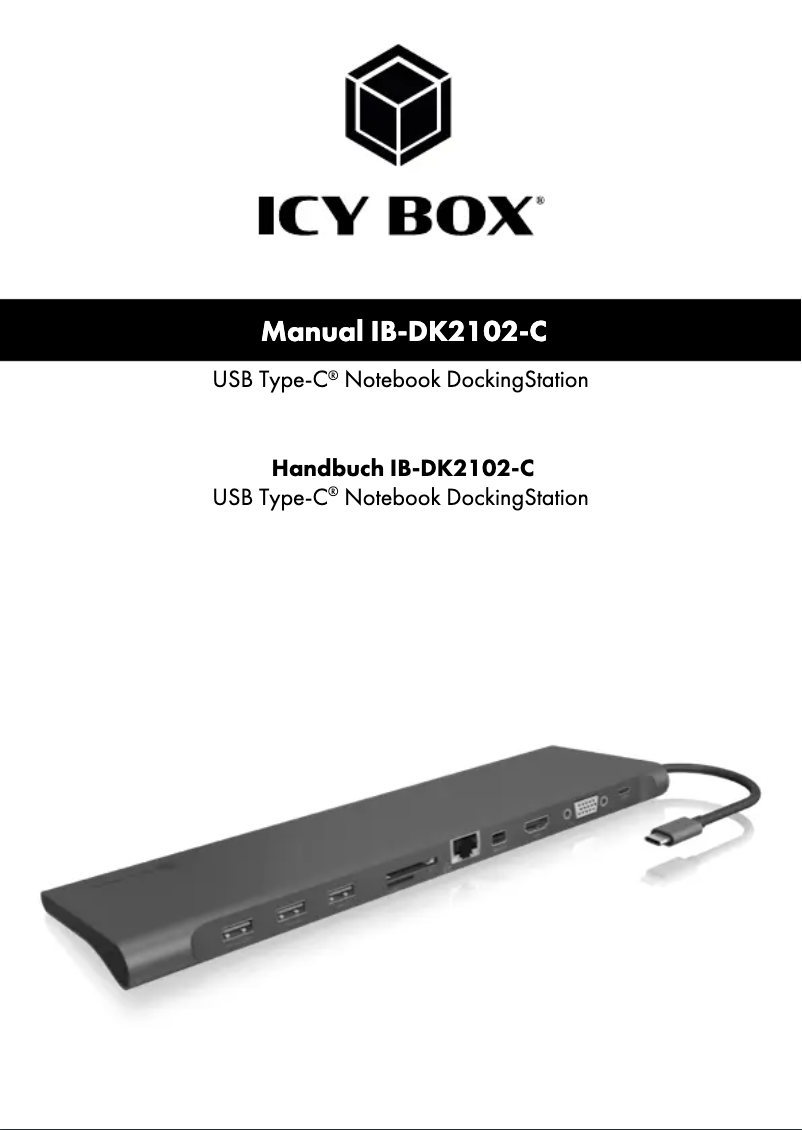 Page n°1 - Mode d'emploi Icy Box IB-DK2102-C