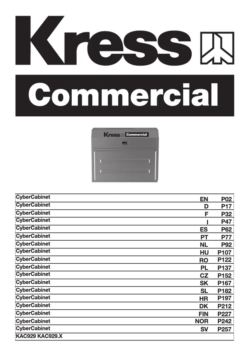 Page n°1 - Manuel utilisateur Kress KAC929