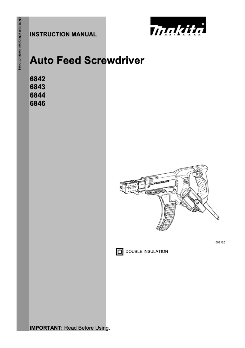 Page 1 de la notice Manuel utilisateur Makita 6843